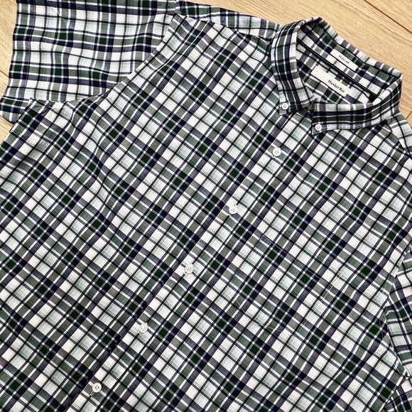 Hawker Rye Men's Regular Fit Button Down Shirt‎ Short Sleeve Large Plaid Preppy - Picture 1 of 13